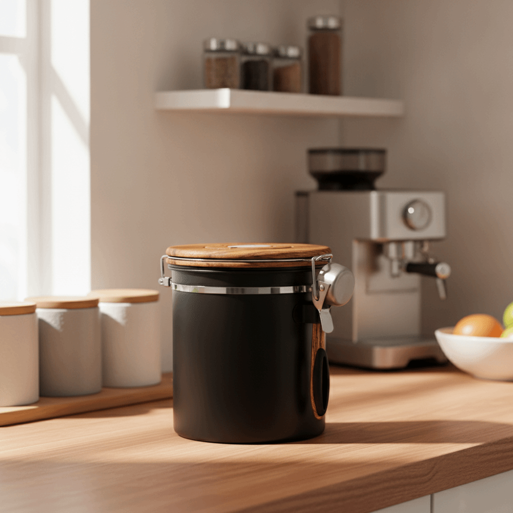 Coffee Tea Bean Leaf - 304 Stainless Steel Coffee Bean Storage