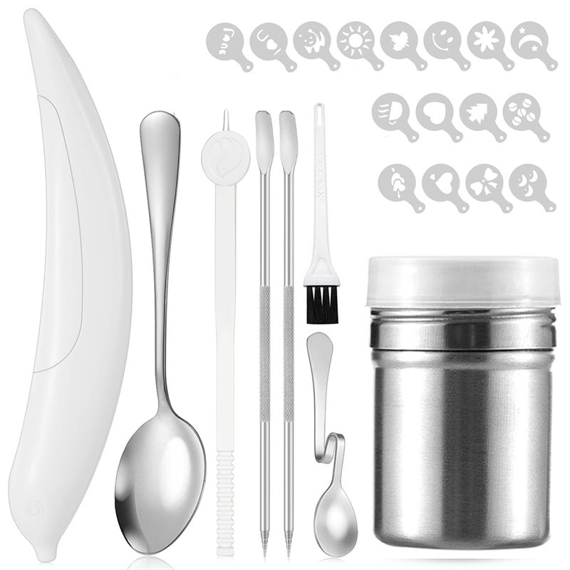 Coffee Stencil Art - ABMH-Versatile Coffee Latte Art Set Decorative