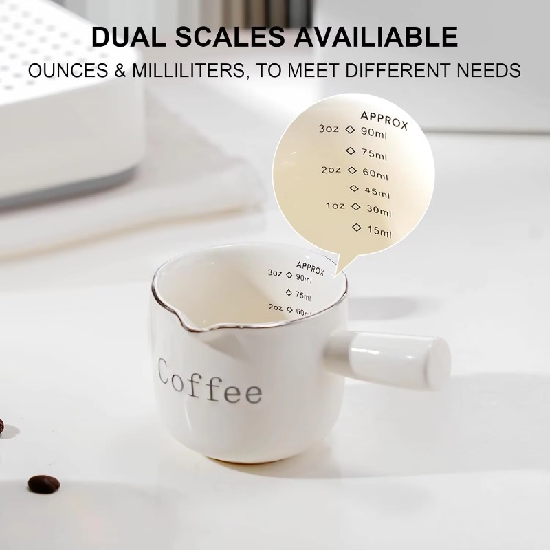 Coffee Tea Creamer - Mini Ceramic Coffee Cup with Handle