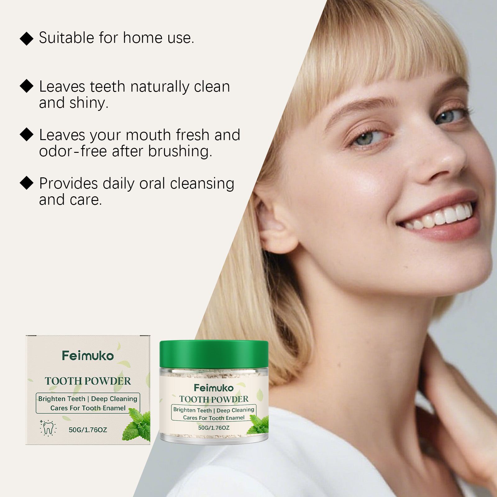 Coffee Tea Unit - Mint Teeth Whitening Powder Natural Stain
