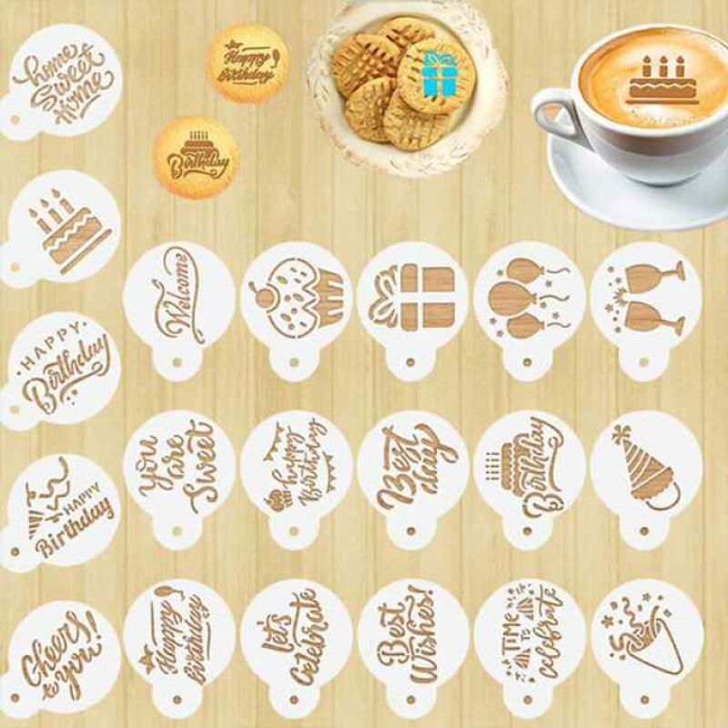 Coffee Stencil Art - Professional DIY Latte Art Stencils Set