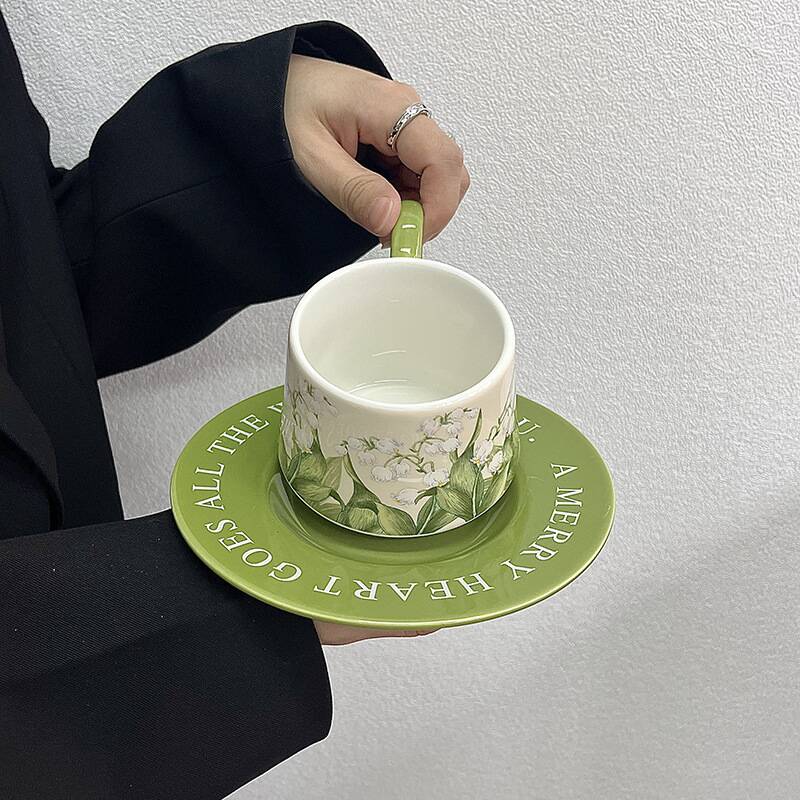 Vintage oil painting lily of t - Valley Tea And Coffee 评论和价格