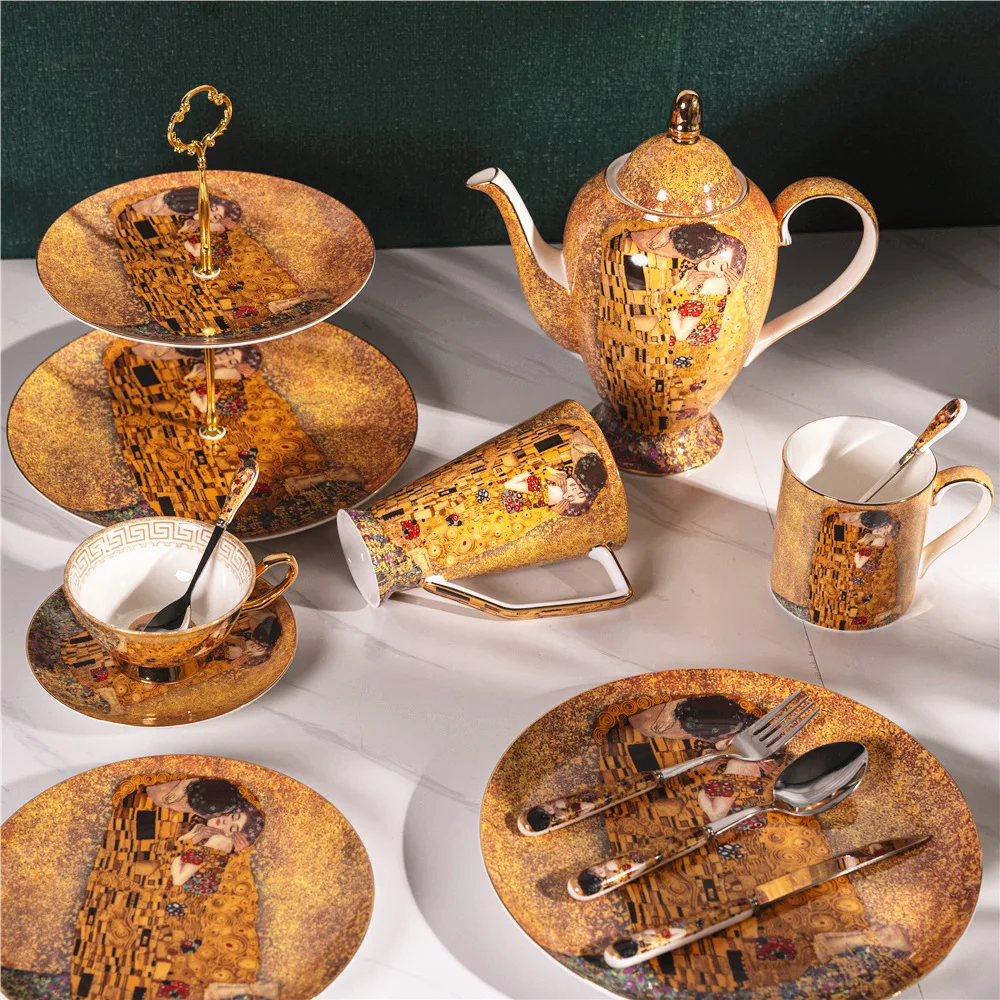 Gustav Klimt Bone China Coffee - Coffee Tea Creamer 评论和价格