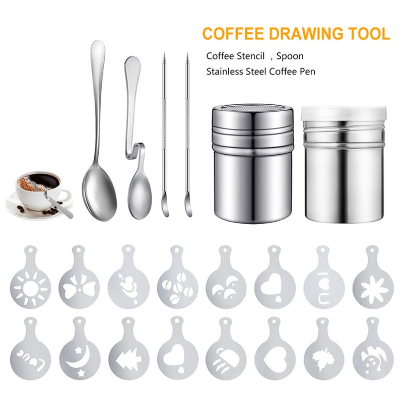 22PCS Reusable Coffee Decorati - Coffee Stencil Art 评论和价格
