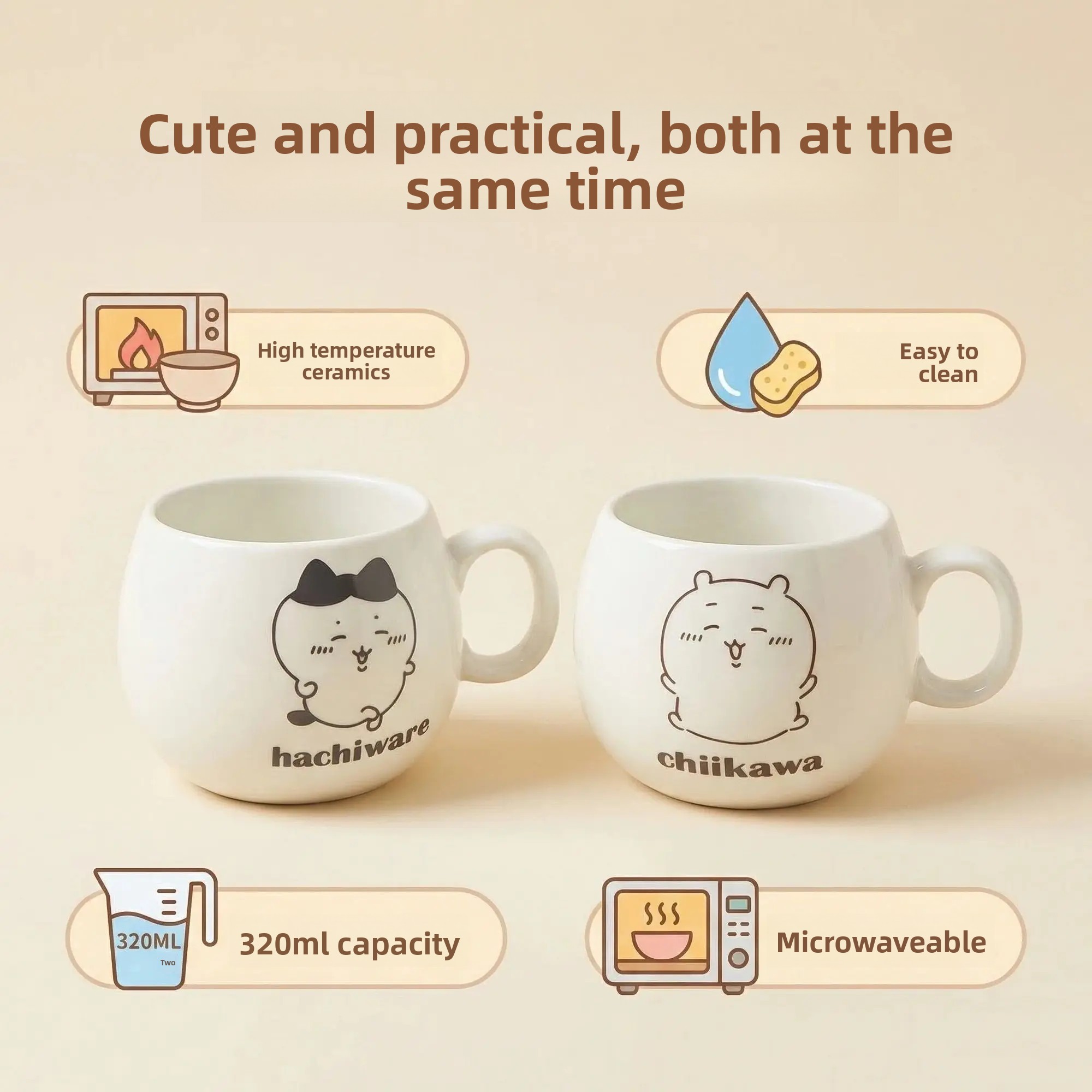 Chiikawa Ceramic Tea Coffee Mu - Coffee Tea Japan 评论和价格