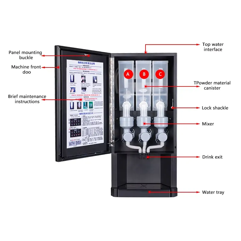 for E30S 3 Milk Tea Vending Ma - Coffee Tea Vending Machine For Office 评论和价格