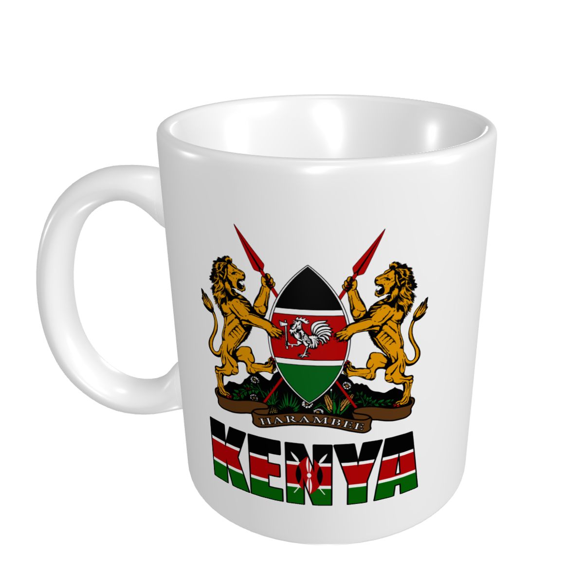 Mark Cup Mug Kenya Letter Flag - Coffee Tea Kenya 评论和价格