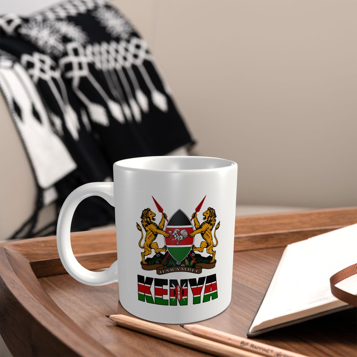 Mark Cup Mug Kenya Letter Flag - Coffee Tea Kenya 评论和价格