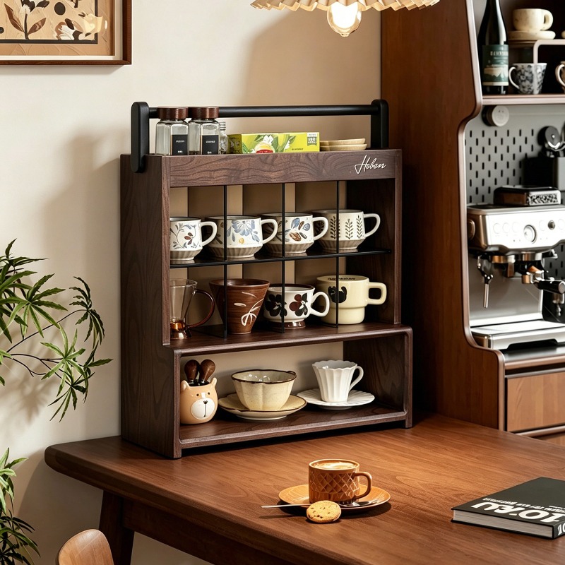 Solid Wood Display Rack for Co - Coffee Tea Unit 评论和价格