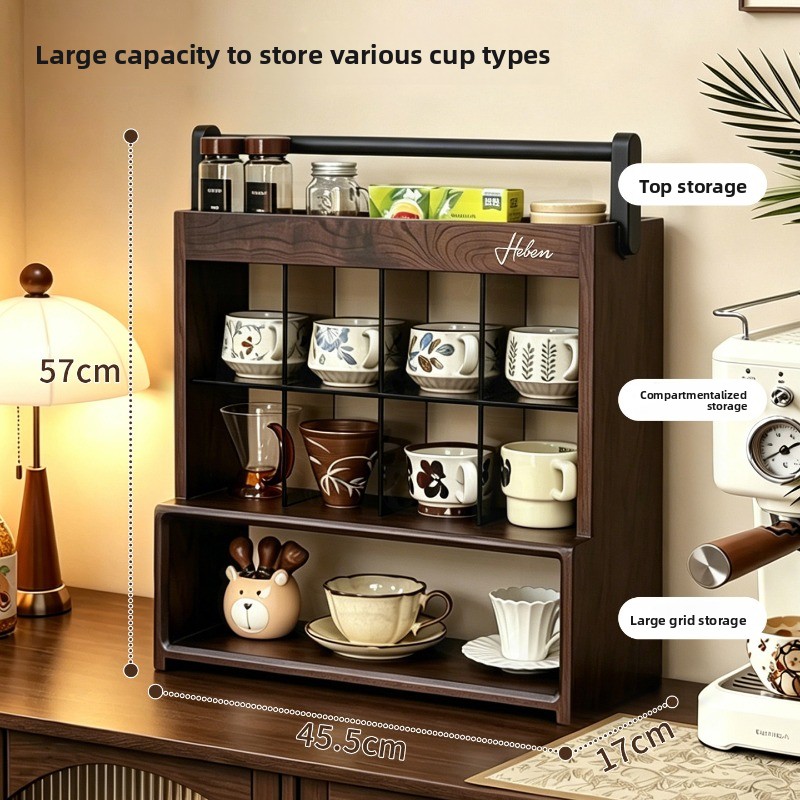 Solid Wood Display Rack for Co - Coffee Tea Unit 评论和价格