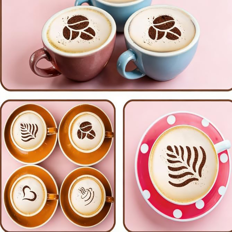 4 Pcs Stainless Steel Coffee S - Coffee Stencil Art 评论和价格
