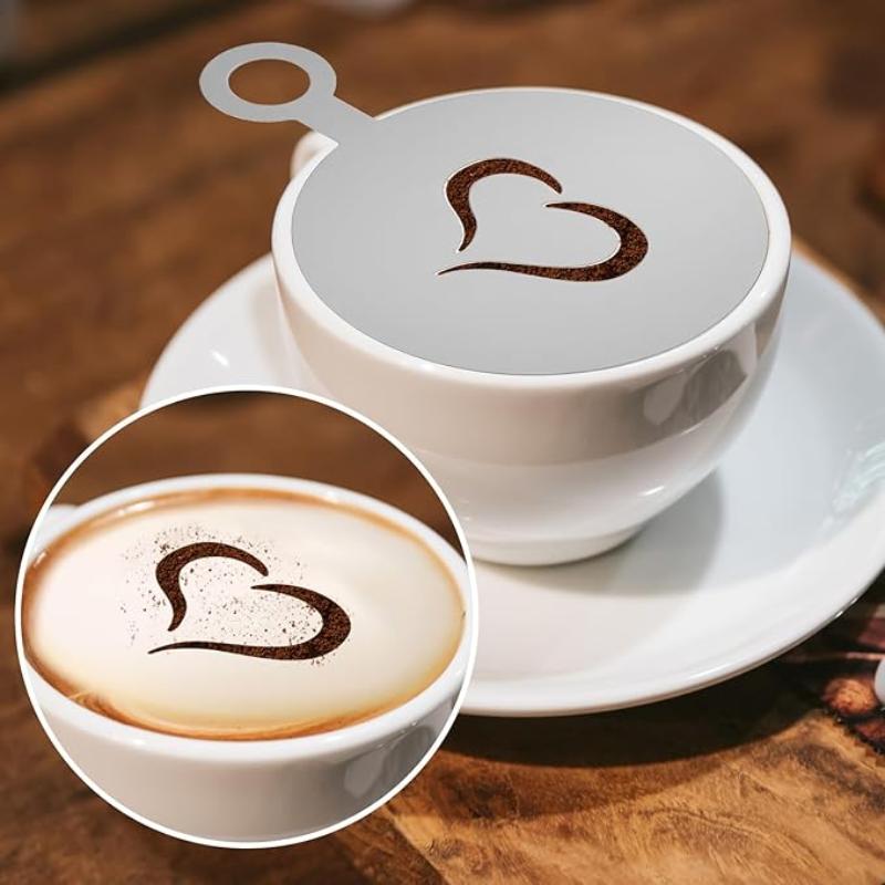 4Pcs/Set Stainless Steel Coffe - Coffee Stencil Art 评论和价格