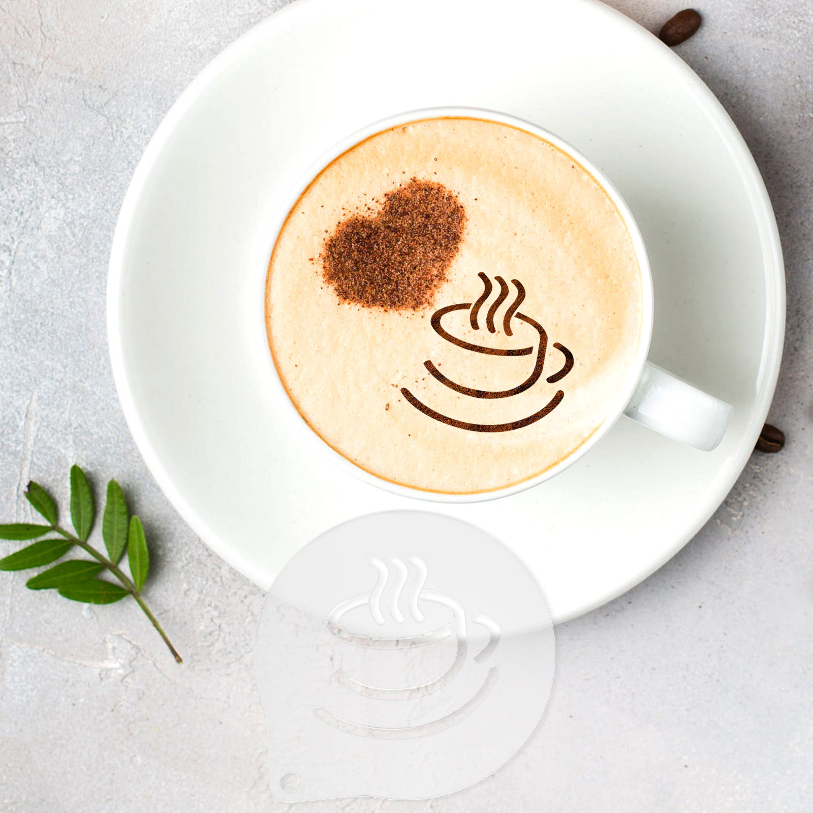 Lightweight Acrylic Coffee Ste - Coffee Stencil Art 评论和价格