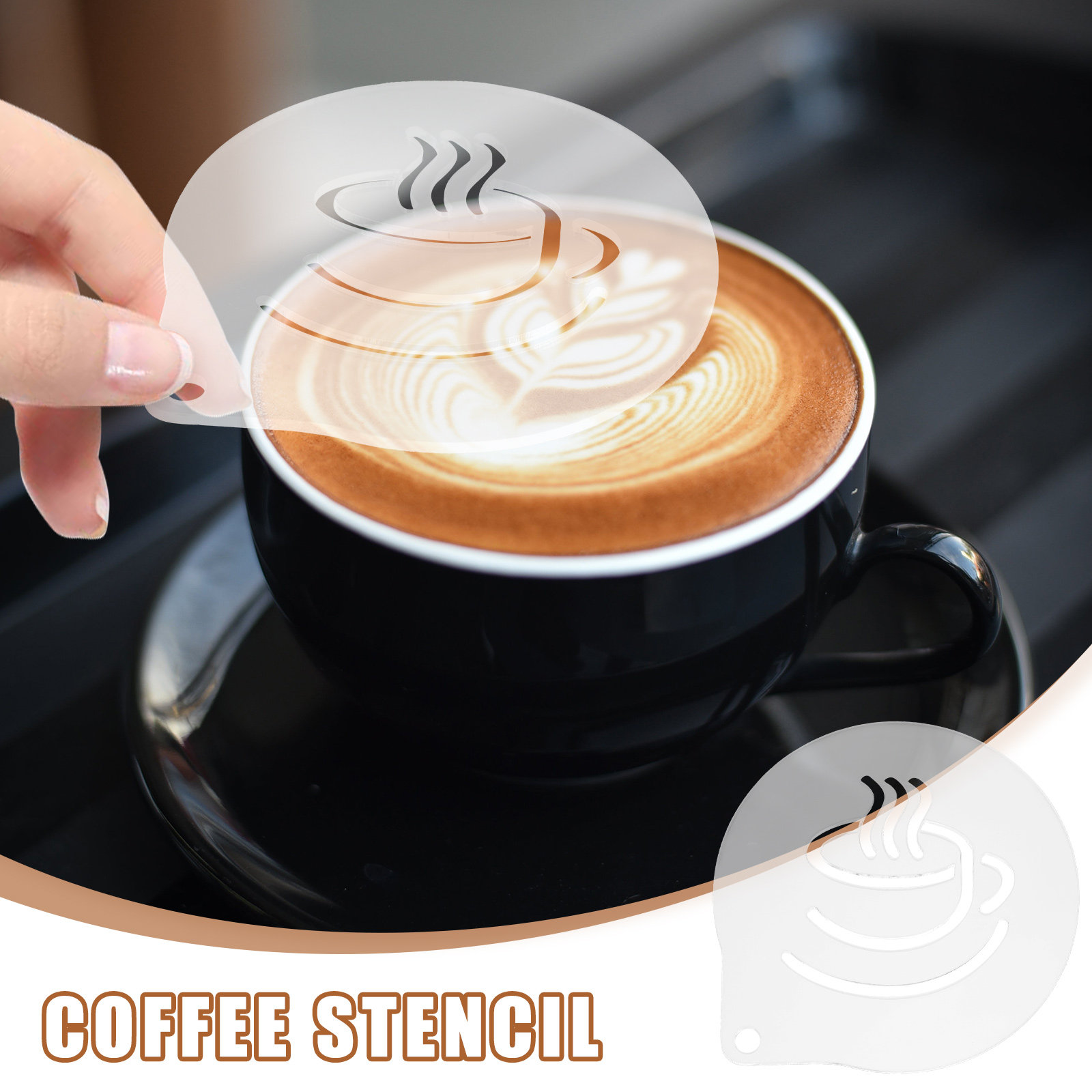 Lightweight Acrylic Coffee Ste - Coffee Stencil Art 评论和价格