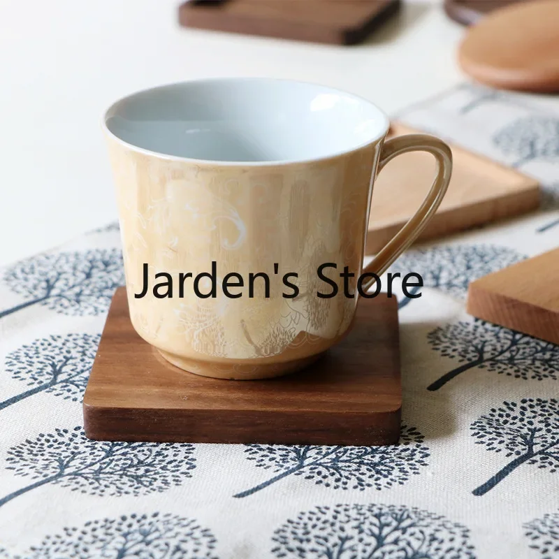 1PC Wood Coasters Walnut Beech - Coffee Tea Japan 评论和价格