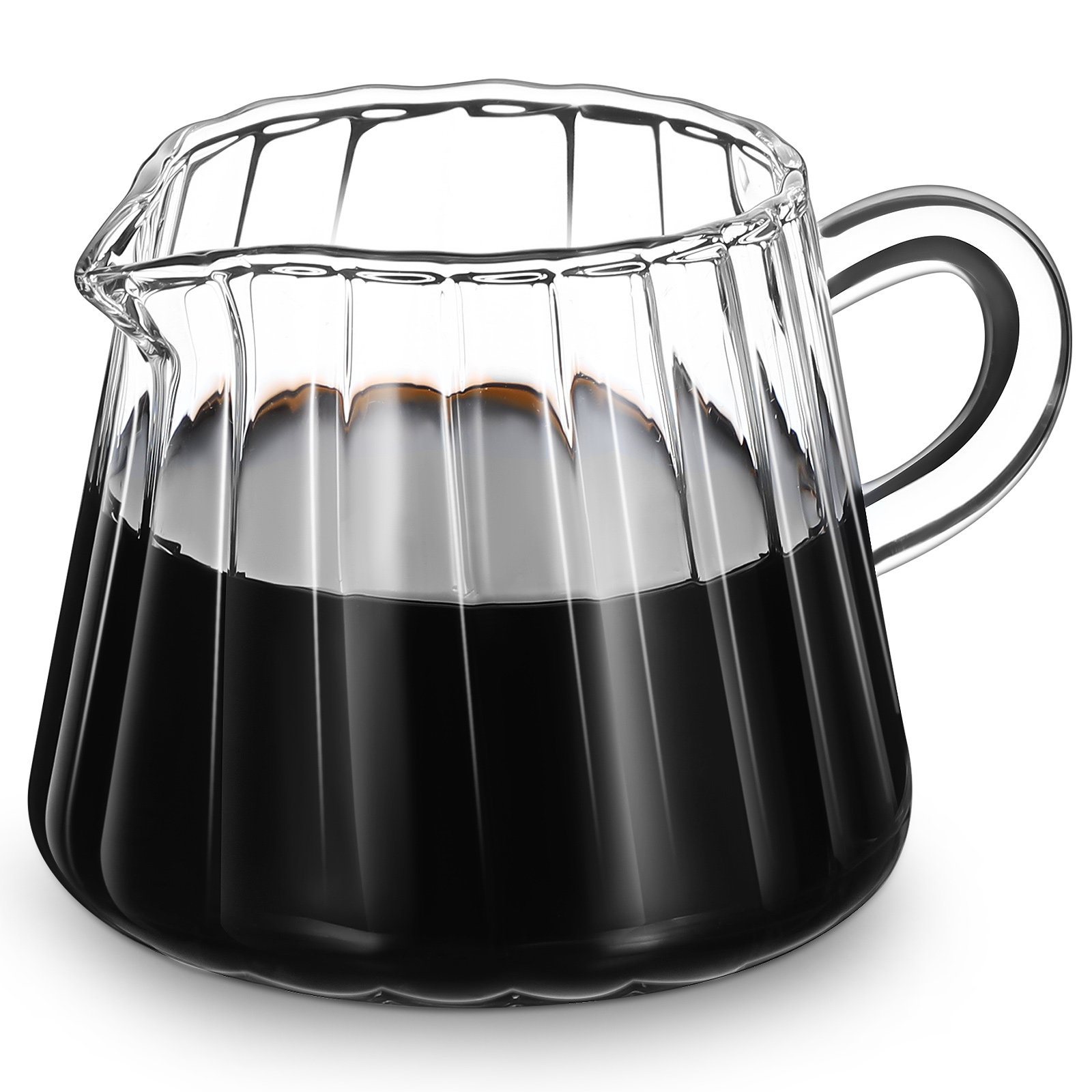 Glass Creamer Pitcher Sturdy M - Coffee Tea Creamer 评论和价格