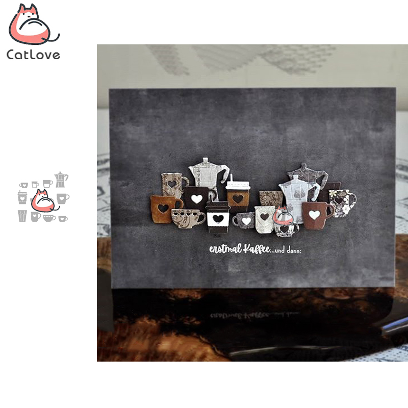 Catlove Coffee Cup Metal Cutti - Coffee Stencil Art 评论和价格