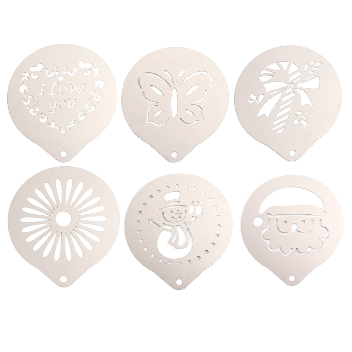1Set Coffee Stencils Stainless - Coffee Stencil Art 评论和价格