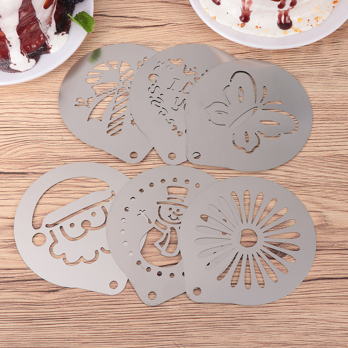1Set Coffee Stencils Stainless - Coffee Stencil Art 评论和价格