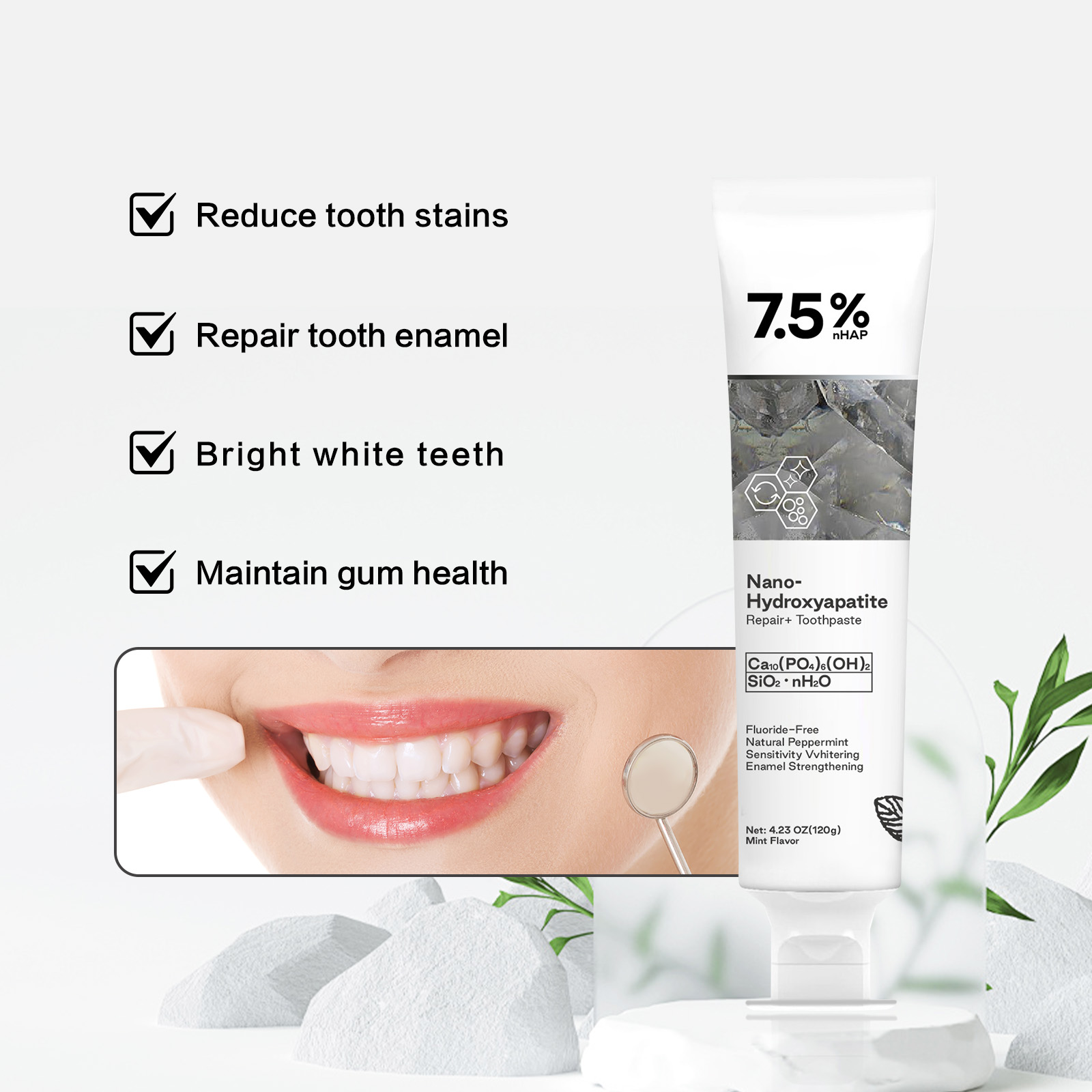 Nano Hydroxyapatite Toothpaste - Coffee Tea Unit 评论和价格