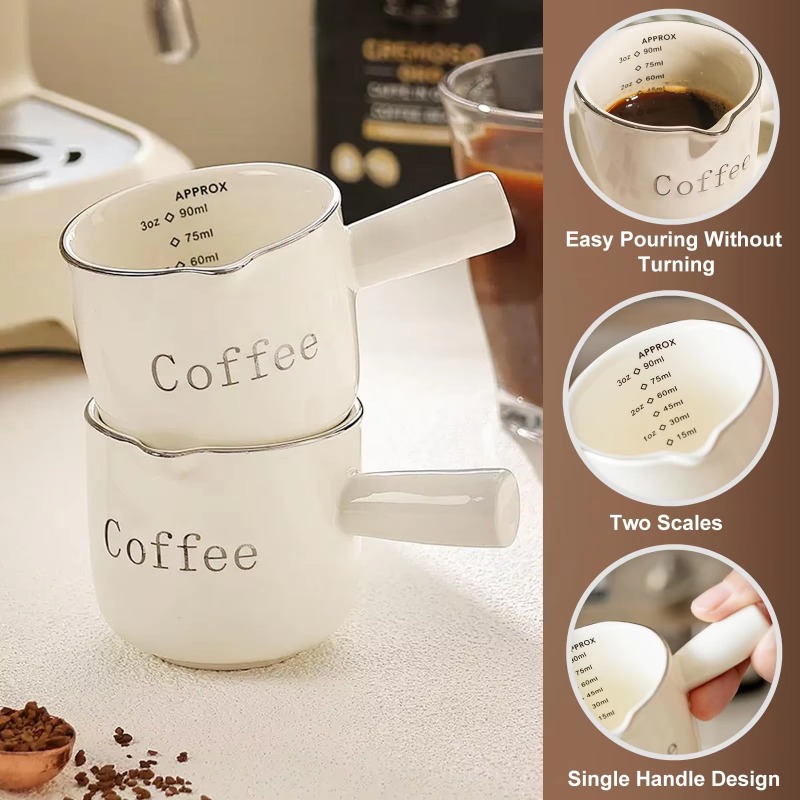 Mini Ceramic Coffee Cup with H - Coffee Tea Creamer 评论和价格