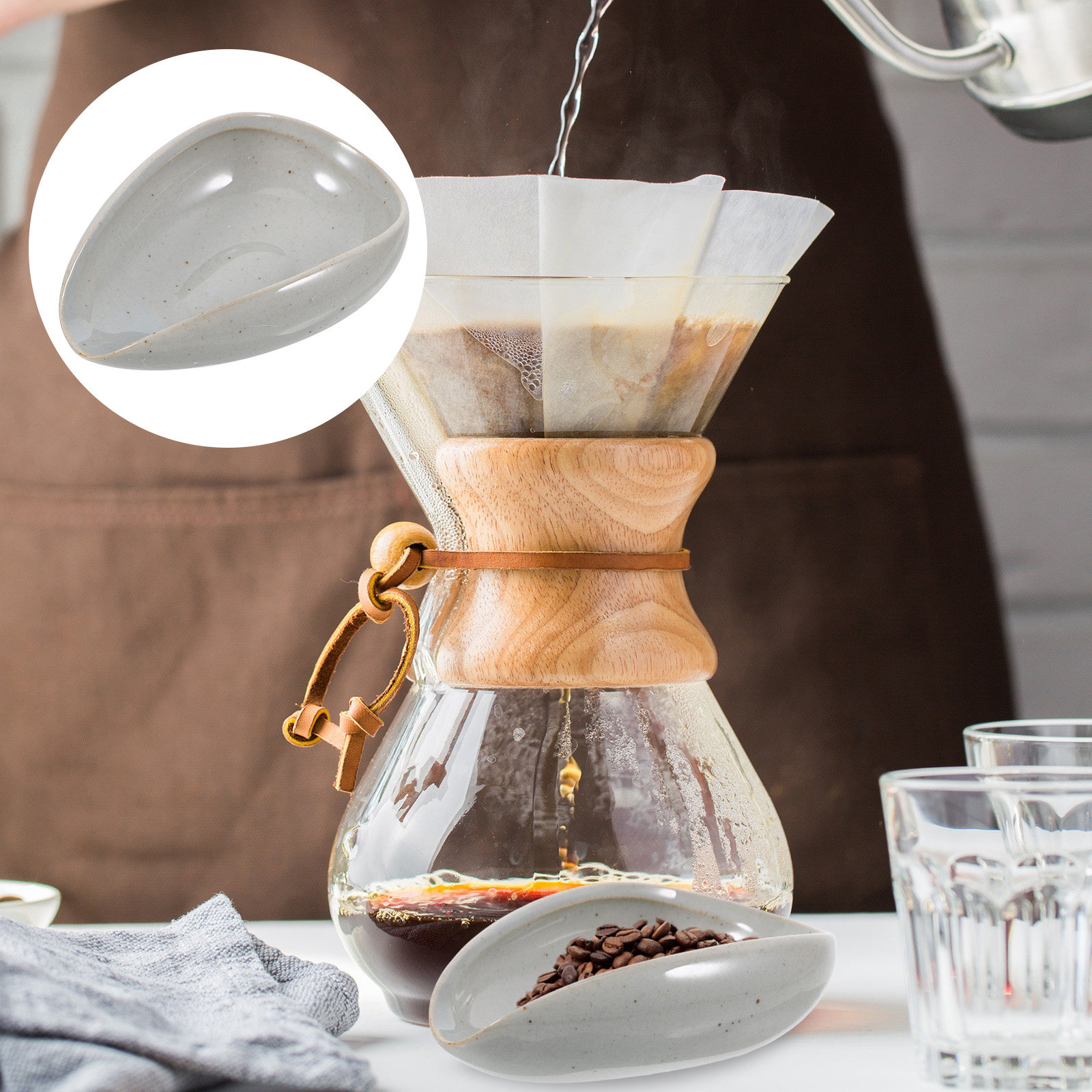 Ceramic Coffee Bean Tray Dosin - Coffee Tea Bean Leaf 评论和价格