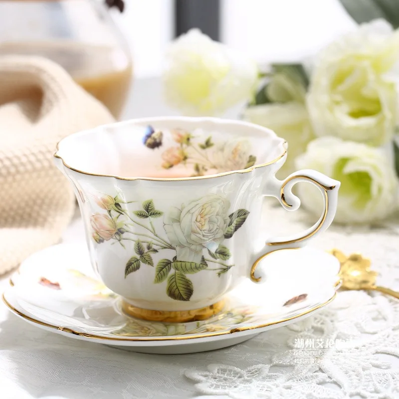 Bone China Coffee Set Camellia - Coffee Tea Creamer 评论和价格