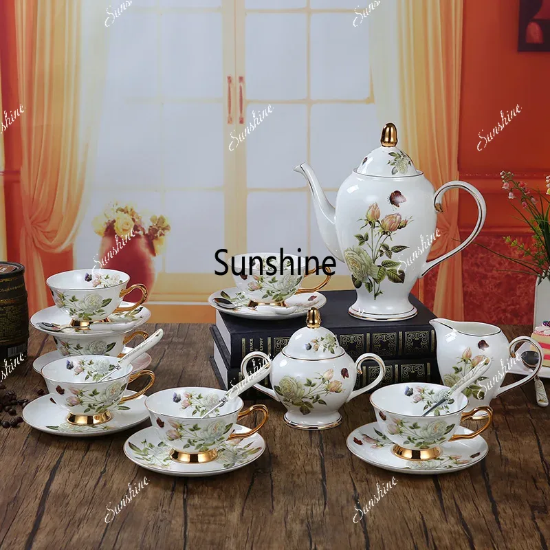 Bone China Coffee Set Camellia - Coffee Tea Creamer 评论和价格