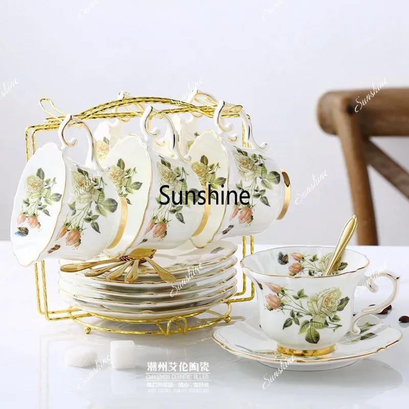 Bone China Coffee Set Camellia - Coffee Tea Creamer 评论和价格