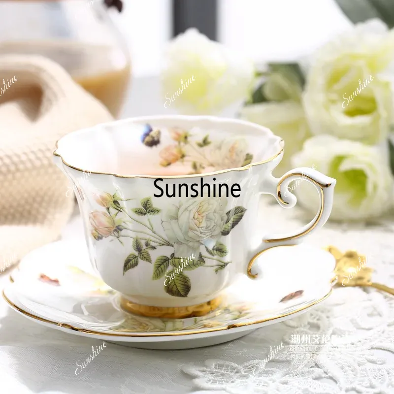 Bone China Coffee Set Camellia - Coffee Tea Creamer 评论和价格