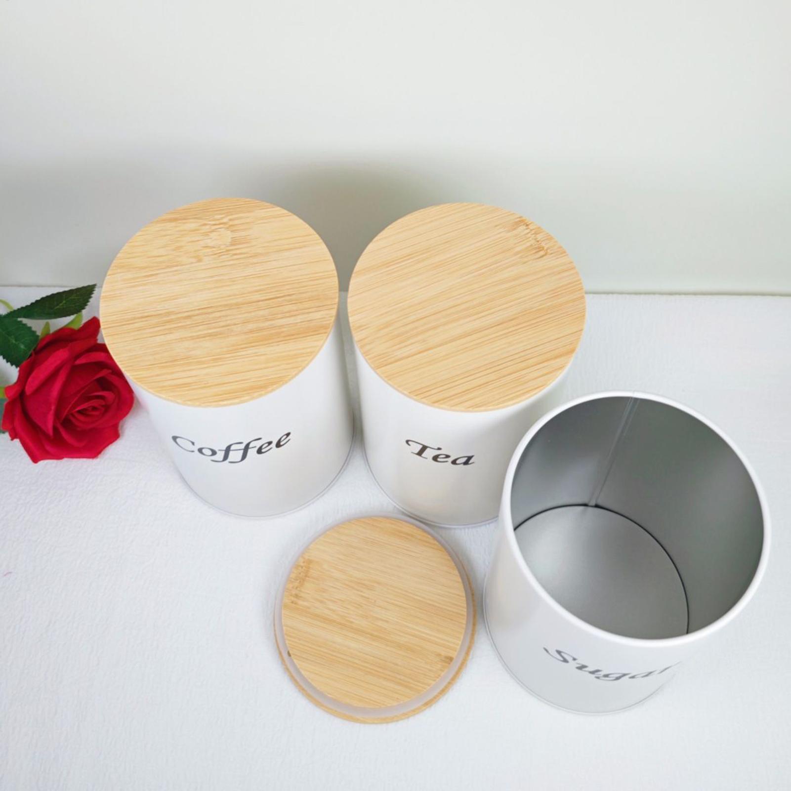 Tea Canister 3 Pieces 1200ml L - Coffee Tea Creamer 评论和价格
