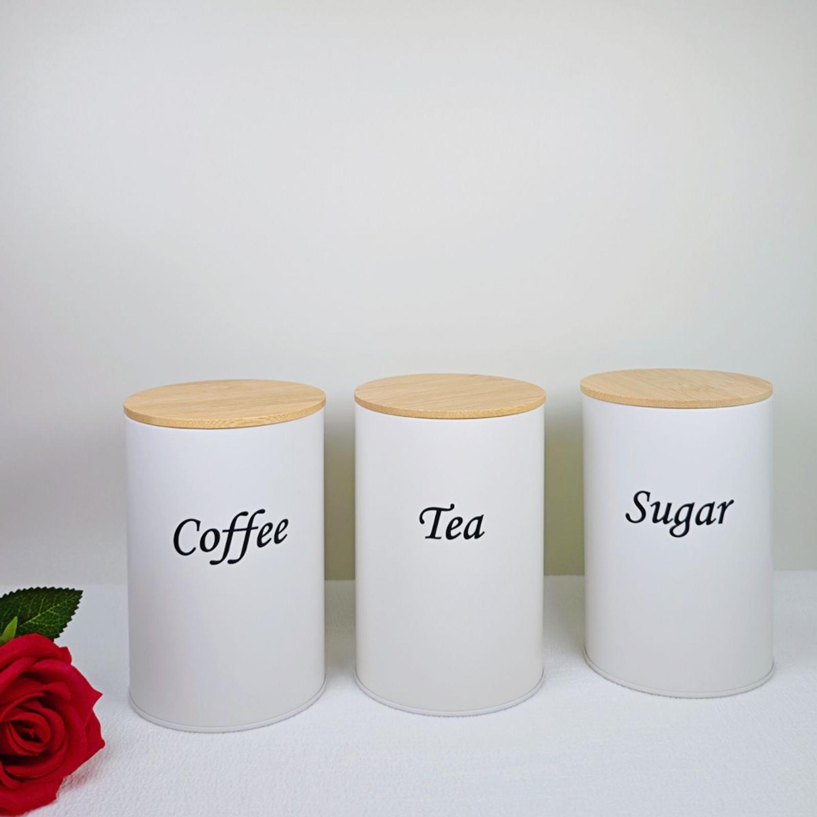 Tea Canister 3 Pieces 1200ml L - Coffee Tea Creamer 评论和价格