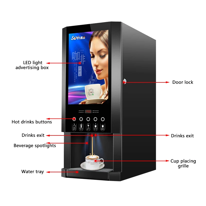 FirmHome StoreE-30SW Automatic - Coffee Tea Vending Machine For Office 评论和价格