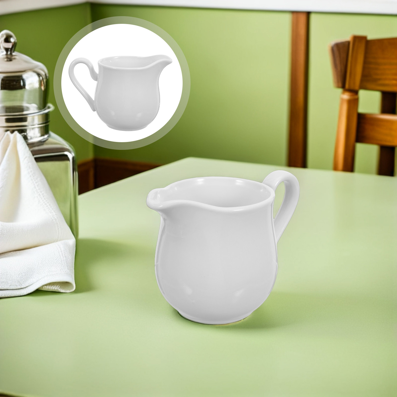 Ceramic Milk Jug 350Ml Glossy  - Coffee Tea Creamer 评论和价格