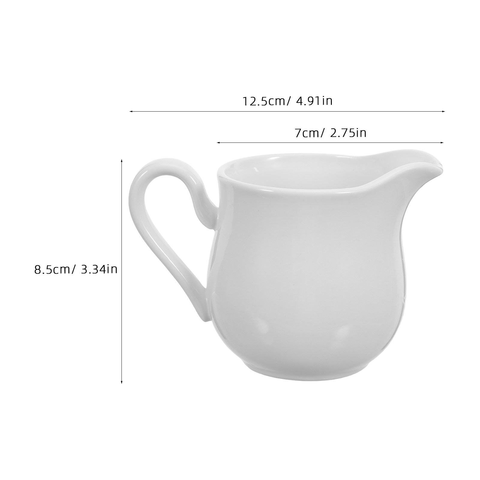 Ceramic Milk Jug 350Ml Glossy  - Coffee Tea Creamer 评论和价格