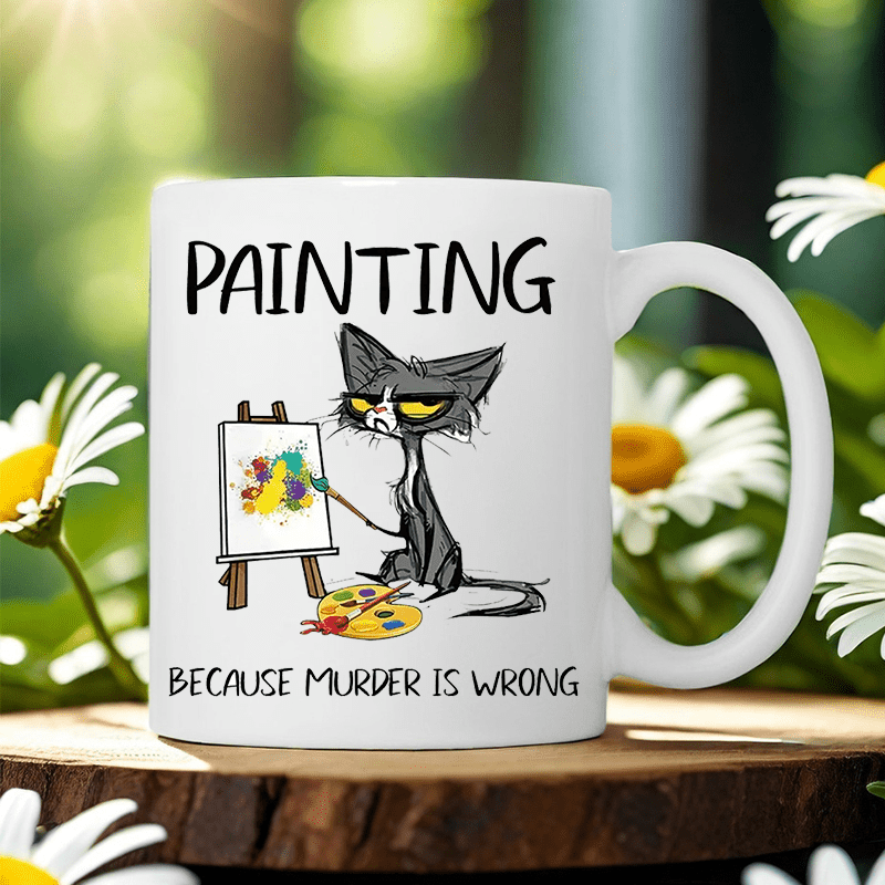 Painting Because Murder Is Wro - Coffee Tea Wrong 评论和价格