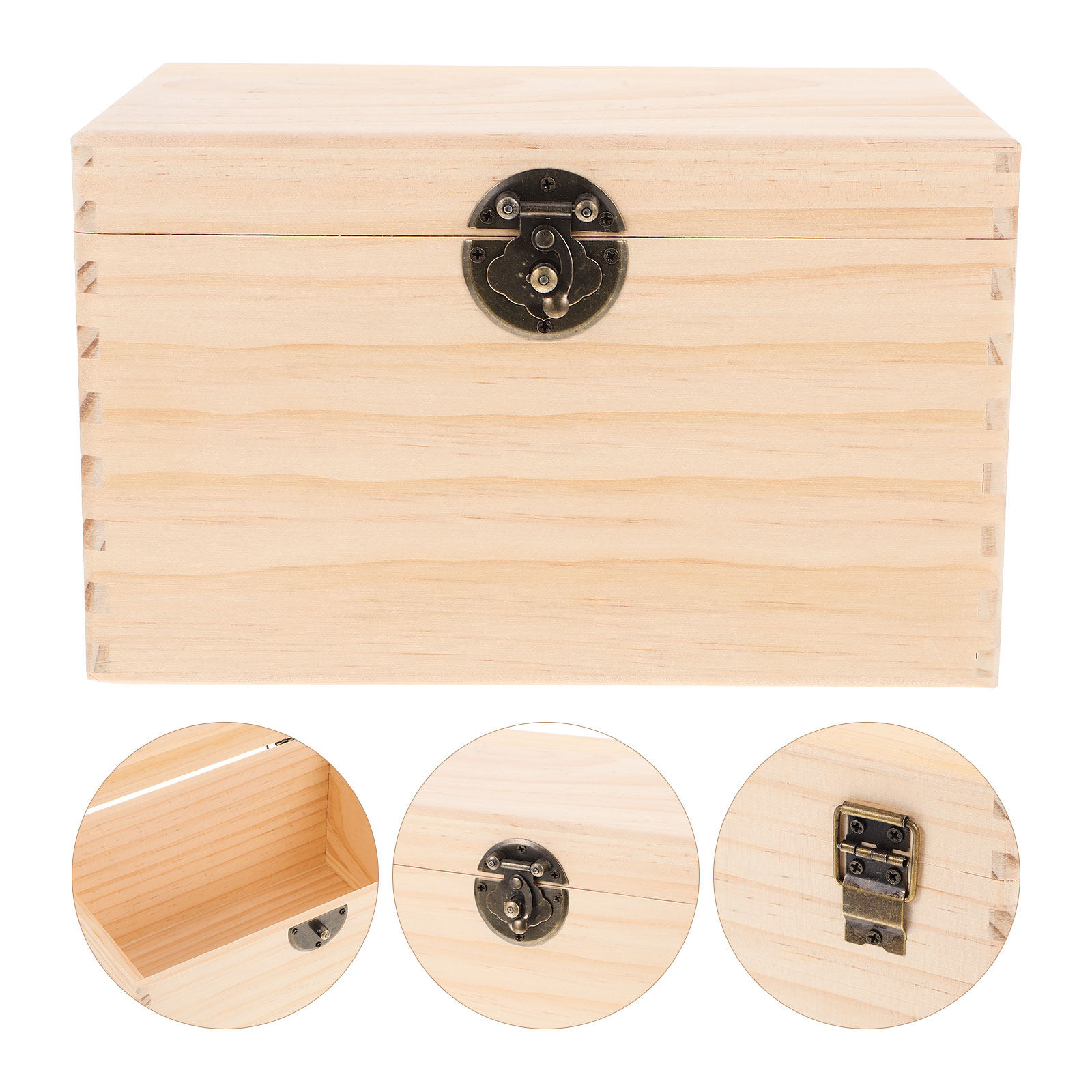Sturdy Pine Wood Tea Box Stora - Coffee Tea Bean Leaf 评论和价格